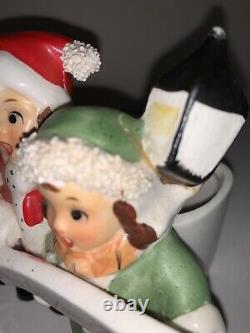 Vintage 50s THAMES Japan Christmas Centerpiece GIRL Carolers Planter Wall Pocket