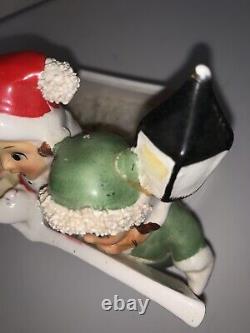 Vintage 50s THAMES Japan Christmas Centerpiece GIRL Carolers Planter Wall Pocket