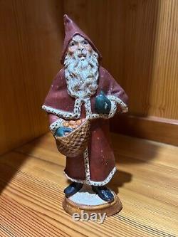 Vintage 9 inch Tall Vaillancourt Folk Art Santa Figurine #147 Dated 1985 Sutton