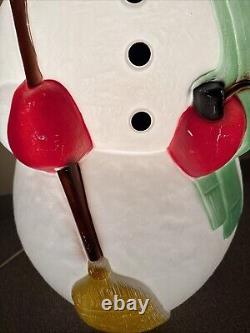 Vintage 90s Empire Snowman Blow Mold Working Carrot Nose 39 See Description