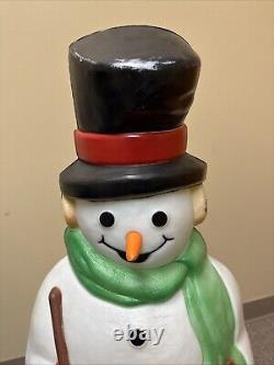 Vintage 90s Empire Snowman Blow Mold Working Carrot Nose 39 See Description