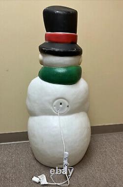Vintage 90s Empire Snowman Blow Mold Working Plastic 39 See Description