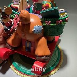 Vintage 94 ENESCO Lustre Fame Musical Christmas Rocking Horse Jingle Bell Doll