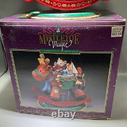 Vintage 94 ENESCO Lustre Fame Musical Christmas Rocking Horse Jingle Bell Doll