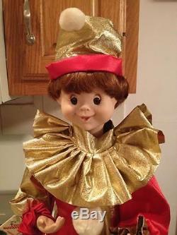 Vintage ANIMATED TELCO MOTIONETTE CHRISTMAS Holiday ELF JESTER CLOWN RARE