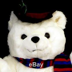 Vintage Animated Christmas Figure /'boy' Teddy Bear / Ski Teddy Bear / As-is