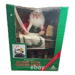 Vintage Animated Christmas Holiday Writing Santa Moves Plus Xmas Music Excellent