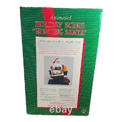 Vintage Animated Christmas Holiday Writing Santa Moves Plus Xmas Music Excellent
