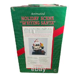 Vintage Animated Christmas Holiday Writing Santa Moves Plus Xmas Music Excellent