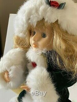 Vintage Animated Electric ELCO MOTION-ette Christmas Ice Skater Victorian girl