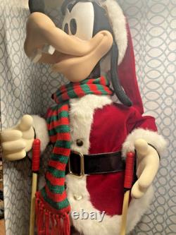 Vintage Animated Goofy 30 Dressed As Santa Skiier