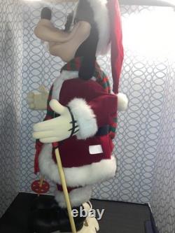 Vintage Animated Goofy 30 Dressed As Santa Skiier