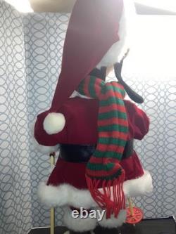 Vintage Animated Goofy 30 Dressed As Santa Skiier