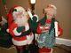 Vintage Animated Mr Mrs Santa Claus Lighted Holiday Creations Original Box 19t