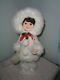 Vintage Animated Telco Motion-ette Electric Christmas Lighted Snowball Eskimo