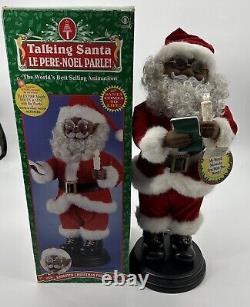 Vintage Animated Talking Black African American Santa Claus Merry Christmas