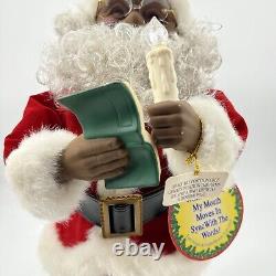 Vintage Animated Talking Black African American Santa Claus Merry Christmas