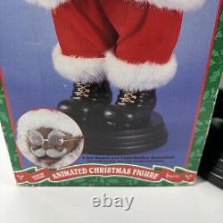 Vintage Animated Talking Black African American Santa Claus Merry Christmas