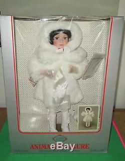 Vintage Animated Telco Original Motion-ette Christmas Porcelain Doll 18 Angel