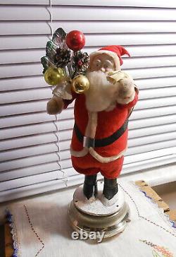 Vintage Antique 12 Large Japan Santa Music Box