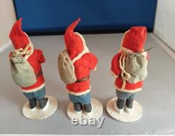 Vintage Antique Clay Face Santa Christmas Standing Figure Clay Japan