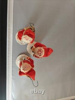 Vintage Antique Clay Face Santa Christmas Standing Figure Clay Japan