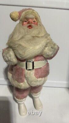 Vintage Antique Harold Gale Pink Fur Suit Santa Claus Doll