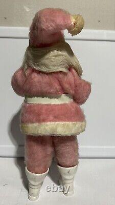 Vintage Antique Harold Gale Pink Fur Suit Santa Claus Doll