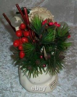 Vintage Arctic White Ceramic Napco Christmas Spaghetti Santa Planter ILX269C