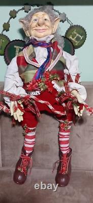 Vintage Artisian Elf 32'' Lifesize Sitting Standing Posable Rare HTF Christmas