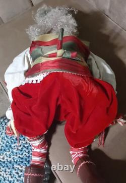 Vintage Artisian Elf 32'' Lifesize Sitting Standing Posable Rare HTF Christmas