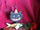Vintage Bethany Lowe Halloween Papier Mache Black Cat Nodder