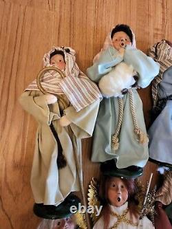 Vintage Byers Choice Nativity Pageant Set 1989 Wise Men Sheppard's Christmas