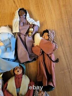 Vintage Byers Choice Nativity Pageant Set 1989 Wise Men Sheppard's Christmas