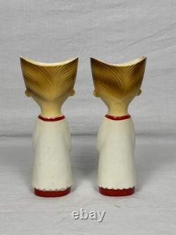 Vintage Capri Choir Boy Ceramic Vase Japan 1950's Set of 2