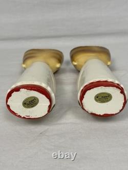 Vintage Capri Choir Boy Ceramic Vase Japan 1950's Set of 2