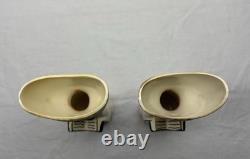 Vintage Capri Choir Boy Ceramic Vase Japan 1950's Set of 2