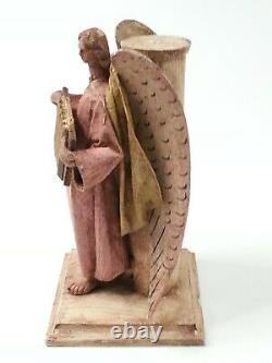 Vintage Cartapesta Angel Ornament Paper Mache Playing Accordian Made in Italy