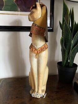 Vintage Cat Egyptian Sphinx De Sela Handmade Paper Mache Mexican Folk Art Kitty