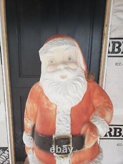 Vintage Christmas 1960s 60-inch Beco Blow Mold Santa Claus Large Tall