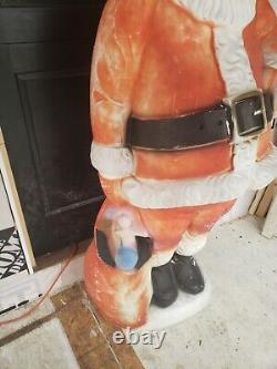 Vintage Christmas 1960s 60-inch Beco Blow Mold Santa Claus Large Tall