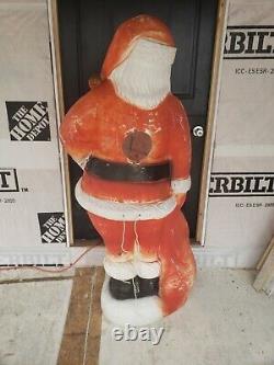 Vintage Christmas 1960s 60-inch Beco Blow Mold Santa Claus Large Tall