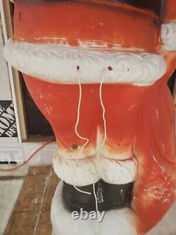 Vintage Christmas 1960s 60-inch Beco Blow Mold Santa Claus Large Tall