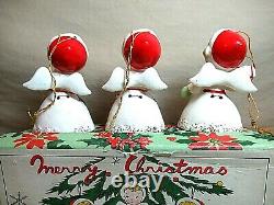 Vintage Christmas 3 Angel Bells (napco) With Box 1959 Japan