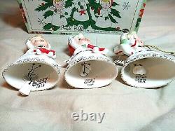 Vintage Christmas 3 Angel Bells (napco) With Box 1959 Japan