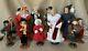 Vintage Christmas Carolers Figurines Lot Of 12 Holiday Collectable Wooden Base