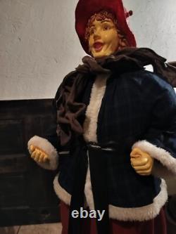 Vintage Christmas Carolers Set of 3 Over 3' Tall