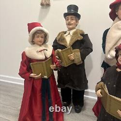 Vintage Christmas Family Carolers. 36 Tall. Vintage 4 Piece Family