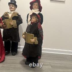 Vintage Christmas Family Carolers. 36 Tall. Vintage 4 Piece Family