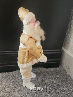 Vintage Christmas Harold Gale Santa Claus Gold Lame Suit 15